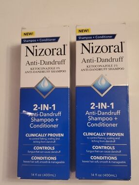 2-in-1 Anti-Dandruff Shampoo + Conditioner - Blue Lot Of 2 New.
